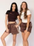 SHORT MOLETOM HYPE MARROM na internet