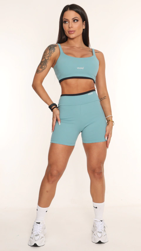 Shorts Duo Mint – Frescor, leveza e performance