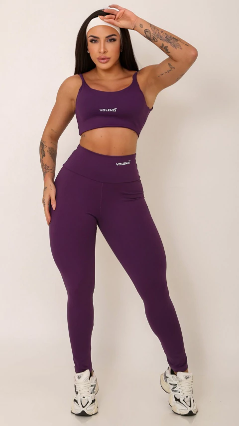 Legging Feminina Sem Costura Lateral – Cor Figo | Cintura Alta e Conforto Total - comprar online