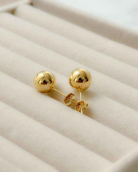 Brinco Bolinha M Banho Ouro 18k - comprar online