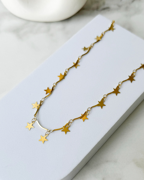 Choker Estrelas Banho Ouro 18k - comprar online