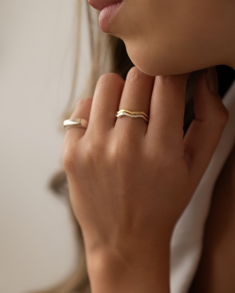 Anel Ondinha Banho Ouro 18k - comprar online