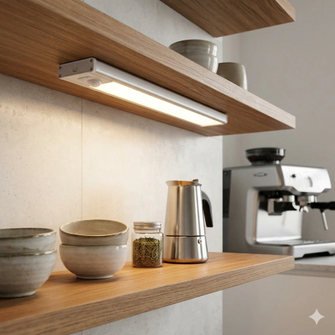 Bajo Alacena LED con Sensor de Movimiento + 2 Funciones – 20 cm