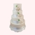Bolo Fake Branco com fita Prata cinza Casamento 4 Andares - comprar online