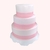 Bolo Fake Branco com Rosa 3 Andares - comprar online