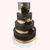 Bolo Fake Preto Dourado 4 Andares 02 - comprar online