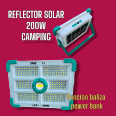 Reflector de camping 200w carga Solar y usb
