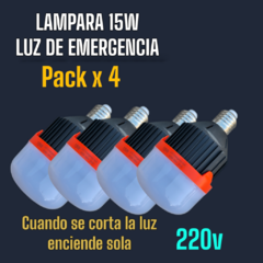 4 X Lampara 15w 220v fría LUZ DE EMERGENCIA