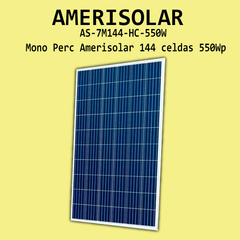 Panel Solar Amerisolar Mono Perc 144 celdas 550Wp