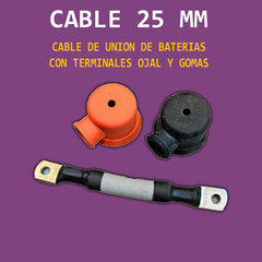 UNION CABLE 25MM 2 OJALES CON CAPUCHON