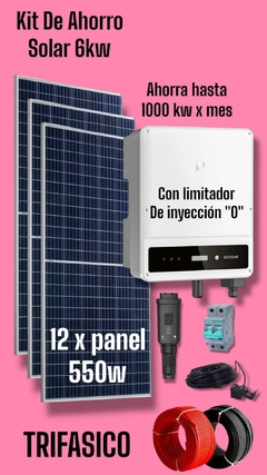 KIT DE AHORRO SOLAR 6kW GOODWEE TRIFASICO - comprar online