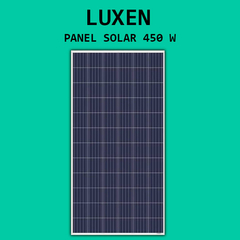 Panel LUXEN 144 C. Half Cut Mono. Serie 4 166mm 450Wp