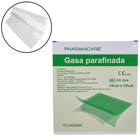 Gasa Parafinada Estéril 10 X 10 Cm x10u Pharmacare - comprar online