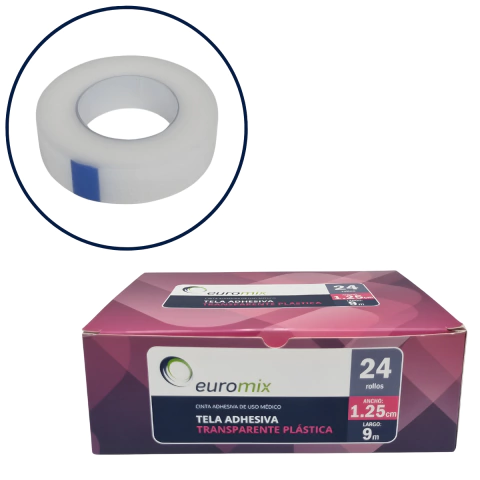 Tela Adhesiva t/transpore 1.25cm x 9m x24u Euromix - comprar online