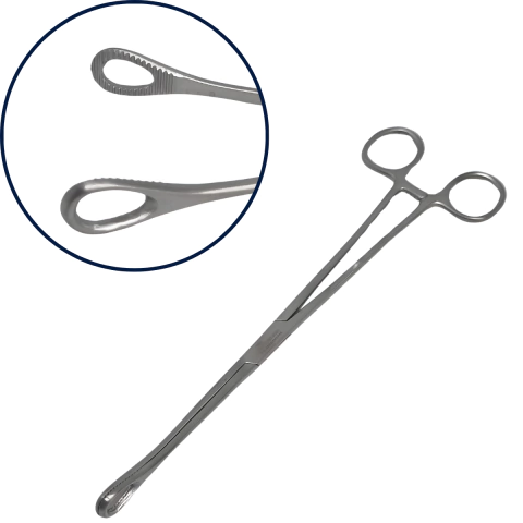 Pinza Foerster Estriada Recta 25cm Acero Inoxidable Belmed - comprar online