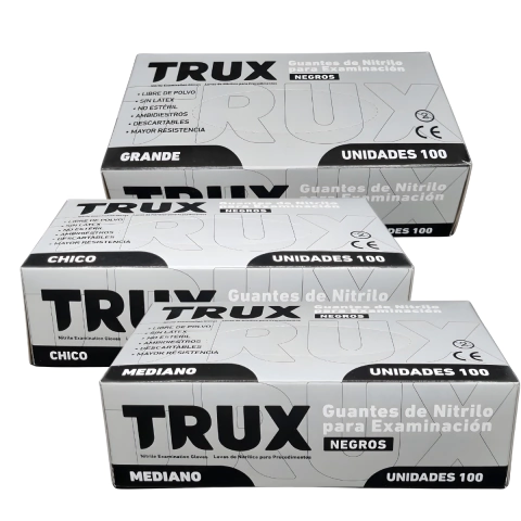 Guantes De Nitrilo Negros x 100u Trux - comprar online