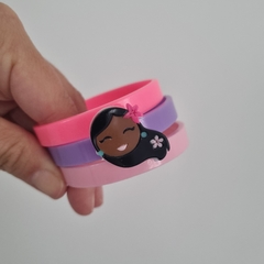 Pulseiras em Acrílico: Trio Isabela