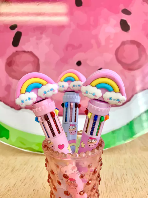 Caneta 10 cores - Arco íris