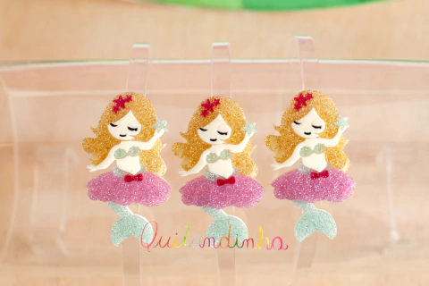 Tiara em acrílico: Sereia