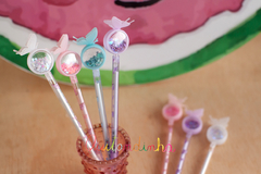 Caneta Borboleta com mini lantejoula
