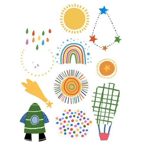 Tatuagem temporária - céu