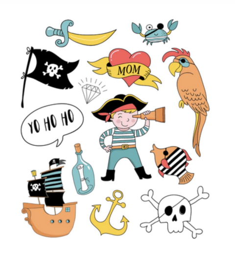 Tatuagem temporária - Pirata