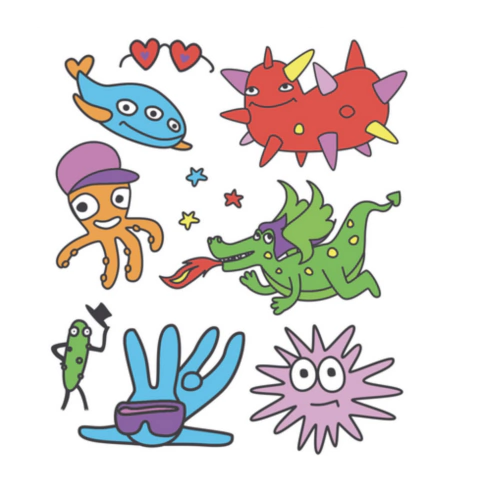 Tatuagem temporária - Criaturas