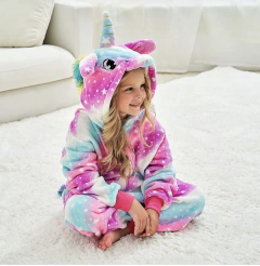 Pijama inverno plush de Unicórnio Tam 6 e 8