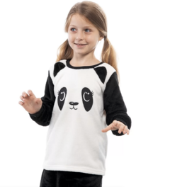 Pijama plush Panda unissex na internet