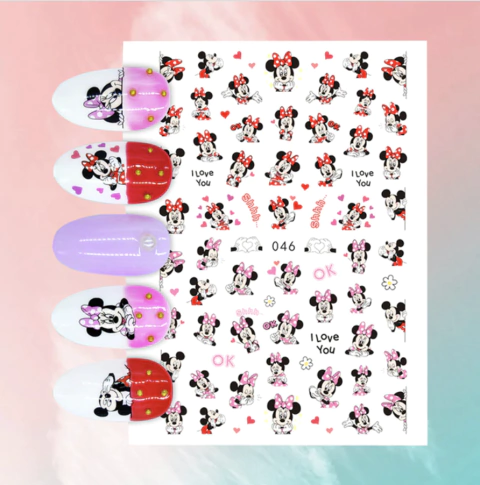 Adesivos para unhas - Minnie