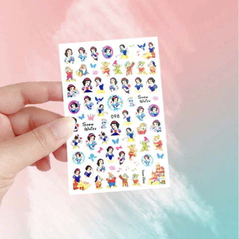 Adesivos para unhas - Branca de Neve