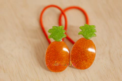 Elásticos: par abacaxi em acrílico (várias cores) - PROMO