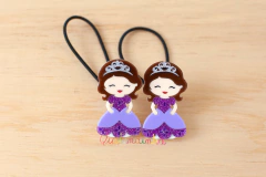 Elásticos: Par Acrílico Princesa Sofia