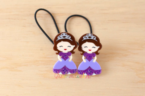 Elásticos: Par Acrílico Princesa Sofia