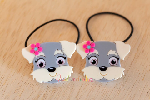 Elásticos: Par Acrílico Cachorro