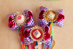 Laço junino: Chapéu + Laço rosa + fitas coloridas - loja online