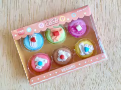 Kit de borrachas fofas - macarrons tradicional - comprar online