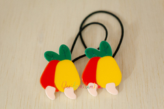 Elásticos: Par Acrílico Fruta Caju