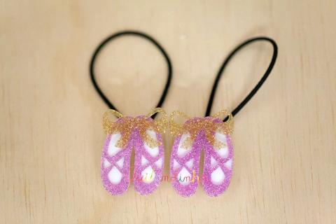 Elásticos: Par Acrílico Sapatilhas de Ballet