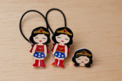 Elásticos: Par Acrílico Mulher Maravilha - comprar online