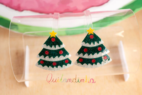 Tiara em acrílico: Árvore de Natal