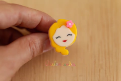 Anel acrílico: princesa Rapunzel