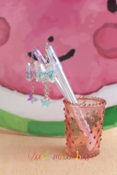 Caneta Borboleta com mini lantejoula no pingente - comprar online