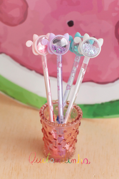 Caneta Gatinho com mini lantejoula - comprar online