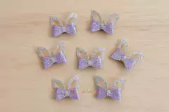 Laço: Orelhinhas de Coelhos lilás com prata - comprar online