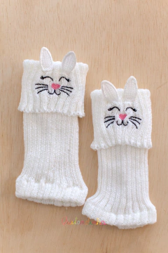 Kit gatinho cru: gorro + polainas fofas orelhinhas na internet