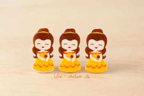 Presilha em acrílico: princesa Bela