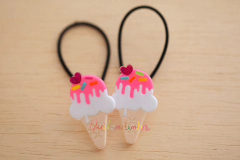 Elásticos: Par Acrílico Sundae 2 Bolas