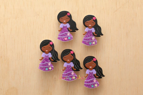 Presilha em acrílico: Isabela - Encanto