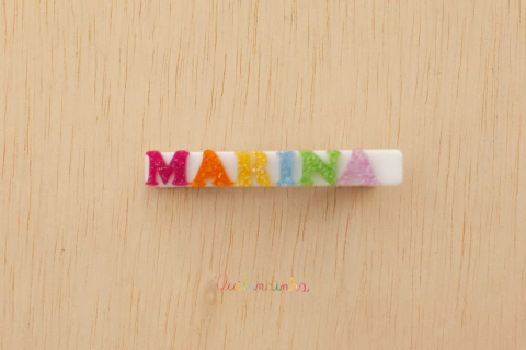 Presilha em acrílico: nome em MARINA (pronta entrega)